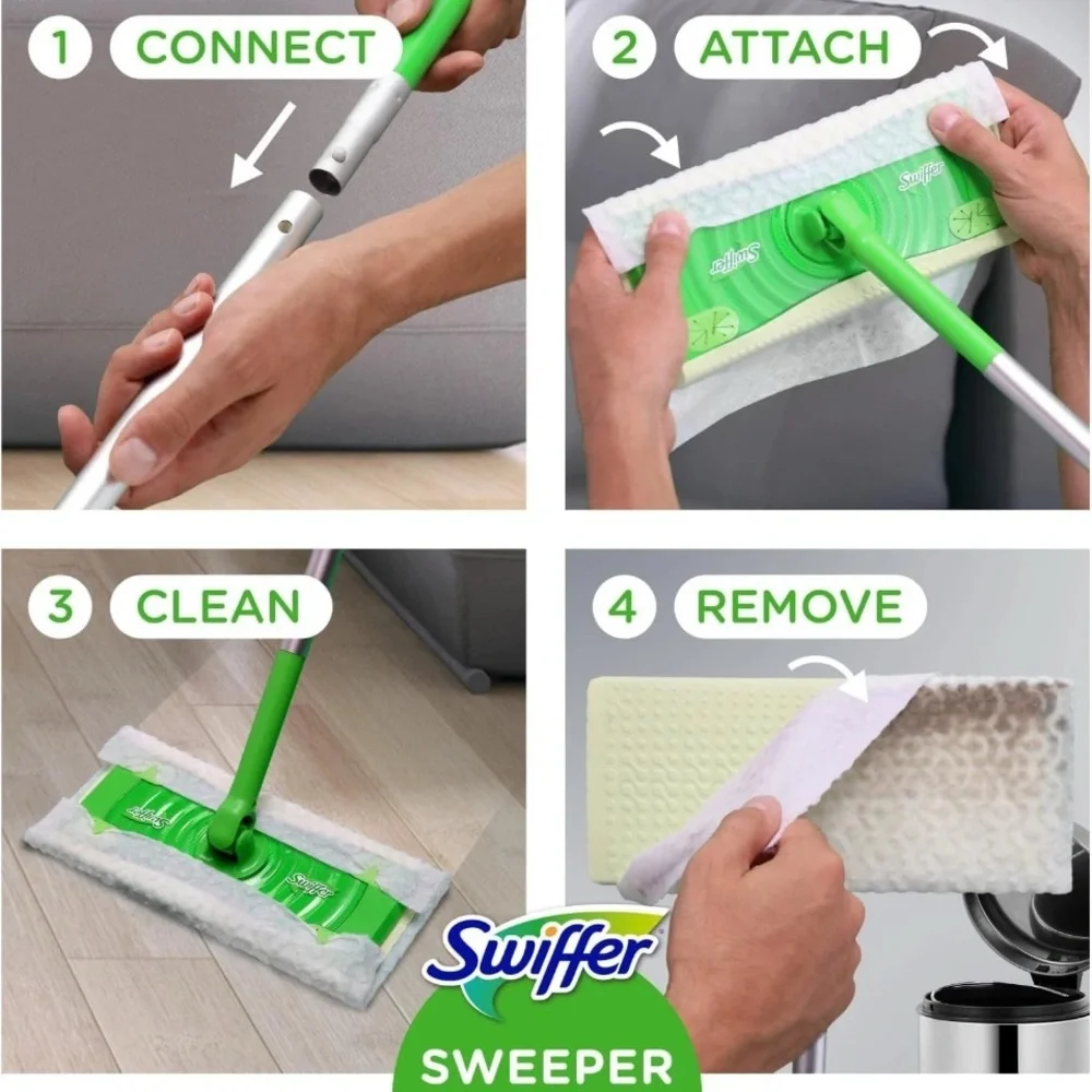 Swiffer Sweeper 2-in-1 Dry + Wet Floor Mopping and Sweeping Kit, 1 Kit - Picture 2 of 6